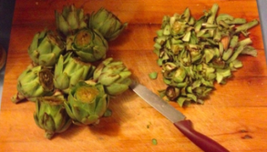 Artichokes for the wood stove