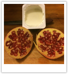 Pomegranate cut
